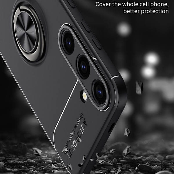 Samsung Galaxy S24 TPU skal med Finger Ring - Svart Svart