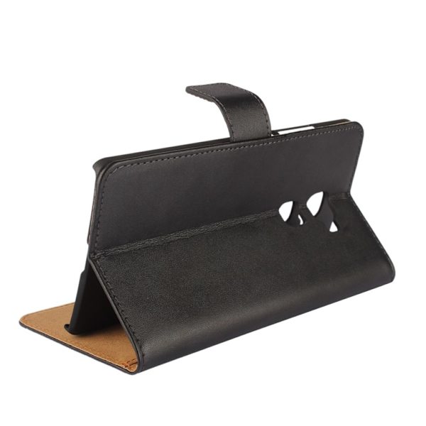 Huawei Mate S Lommebok Ekte Split Leather Etui Black
