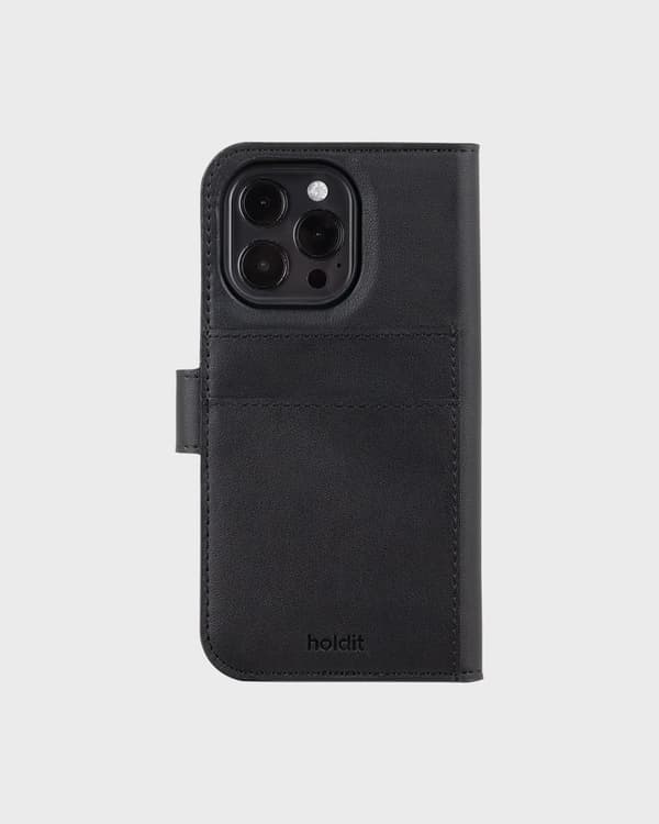 Holdit Fodral Skal Wallet Case Magnet Plus Black till iPhone 16 Pro Max Svart