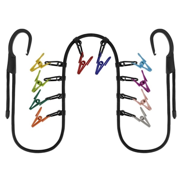 Punch - fri tørresnor Camping Tørrende elastisk tørresnor Black