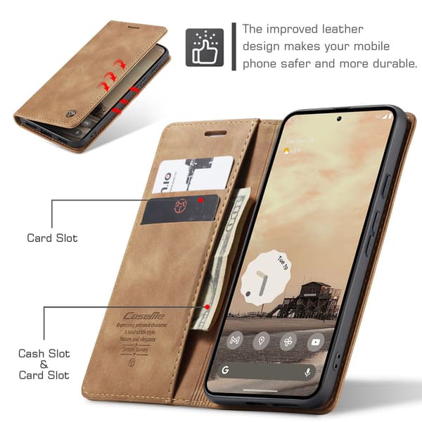 CASEME For Google Pixel 10A Etui med Stativ Brown