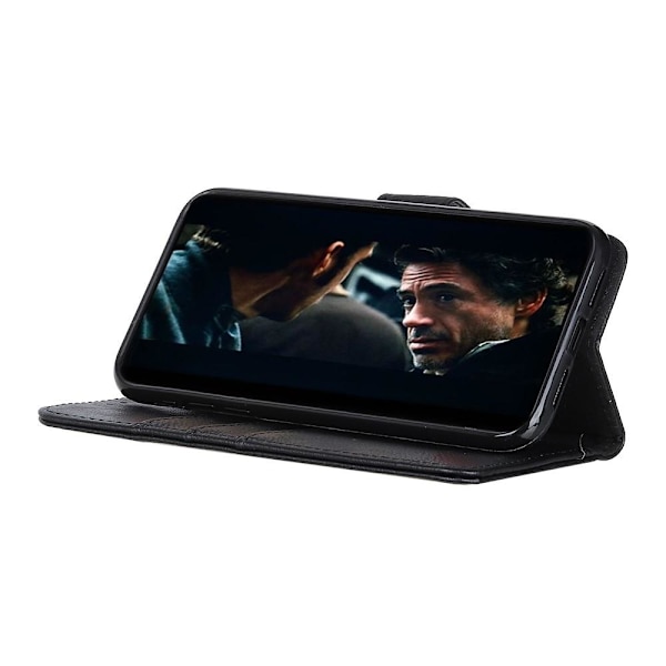 KHAZNEH Wallet Stand Flip Phone Shell for OnePlus Nord - Black Black