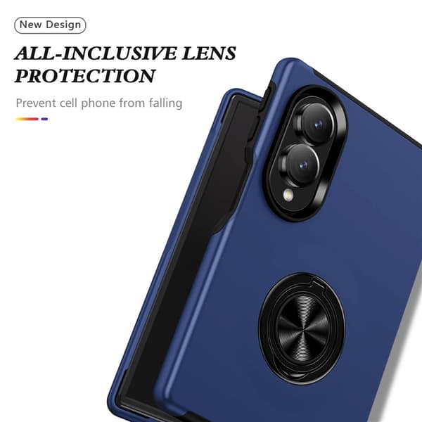Hybridtelefoncover med ringholder til Samsung Galaxy Z Fold8 Blue