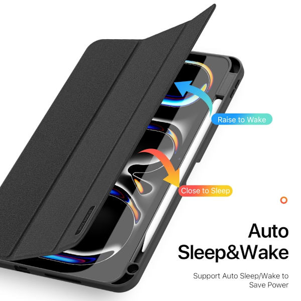 DUX DUCIS Domo iPad Pro 11 (2024) Kolminkertainen jalusta - Musta Black