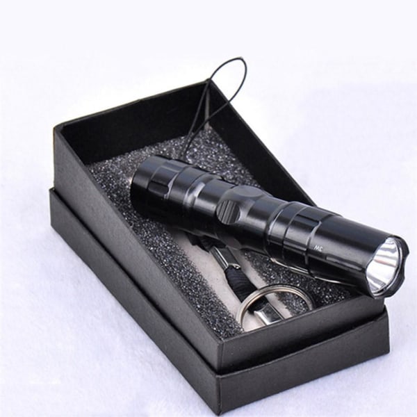 3W mini-LED-taskulamppu ulkokäyttöön retkeilylamppu metsästysvaellukseen Black