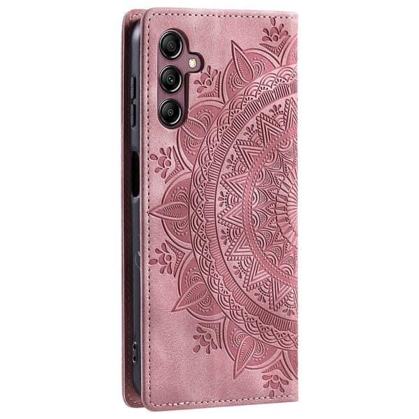 For Samsung Galaxy A57 5G deksel med magnetisk lukking med preget mønster Pink