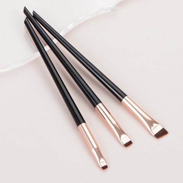 3kpl meikkisiveltimiä Eyeshadow Eyeliner Eyebrow Makeup - Musta + kulta Black