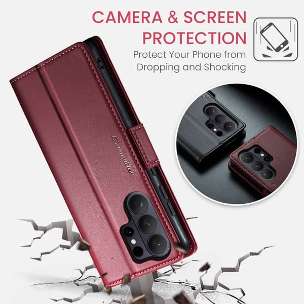 CASEME Plånboksfodral Samsung Galaxy S26 Ultra - Röd röd