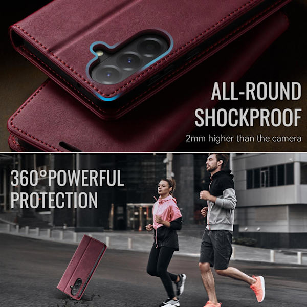 Til Samsung Galaxy A37 5G CASEME Pungetui Red
