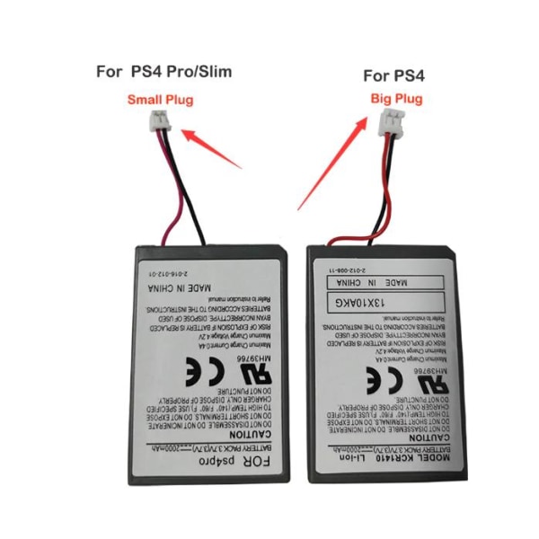 Ersättnings batteri Playstation 4 / PS4 Pro & PS4 Slim handkontr grå