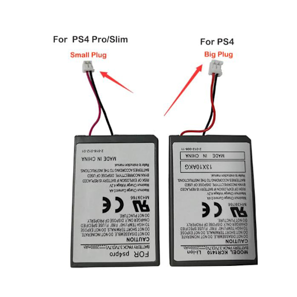 Ersättnings batteri Playstation 4 / PS4 Pro & PS4 Slim handkontroll grå