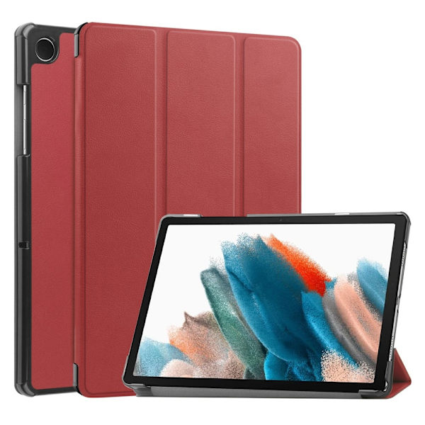 Tri-fold Stativveske for Samsung Galaxy Tab A9 8,7\" Wine red
