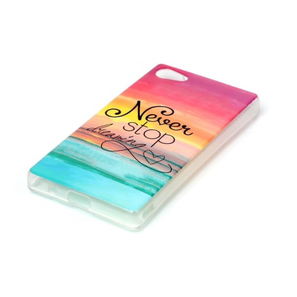 Never Stop Dreaming TPU Skin Case til Sony Xperia Z5 Compact Multicolor