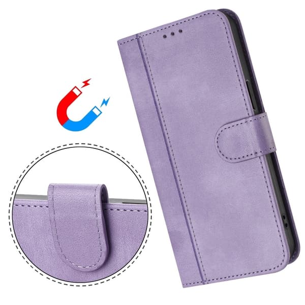 For Motorola Edge 60 Pro 5G Cases Wallet Stand Retro Cover Purple