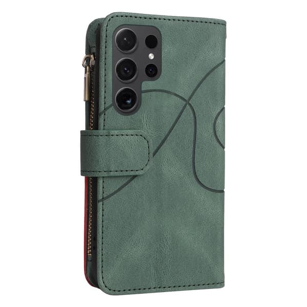 KT multifunktions - serie - 5 til Samsung Galaxy S24 Ultra telefonetui Green
