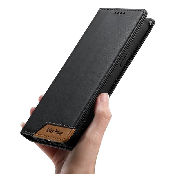 DIERFENG Til Samsung Galaxy S26 Ultra Lommebokdeksel RFID Beskyttelse Stativ - Svart Black