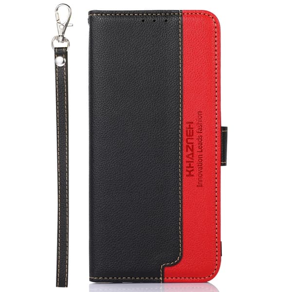 KHAZNEH Lompakkokotelo Xiaomi Redmi 13C:lle - Musta punainen Black
