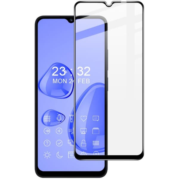 Xiaomi Redmi 12C IMAK Pro+ Heltäckande Härdat Glas Svart Transparent