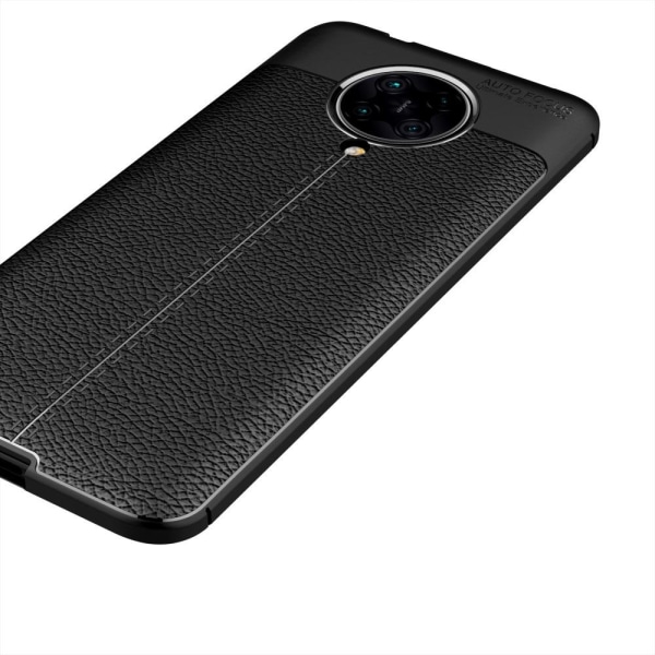 Litchi Texture Soft TPU Case for Xiaomi Poco F2 Pro - Black Black