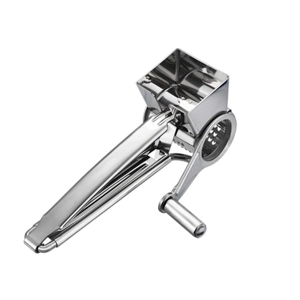 Håndroterende rivejern Slicer Oste rivejern i rustfrit stål Silver