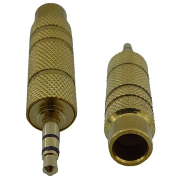 3.5 mm Hane till 6.5mm Hona adapter Guld