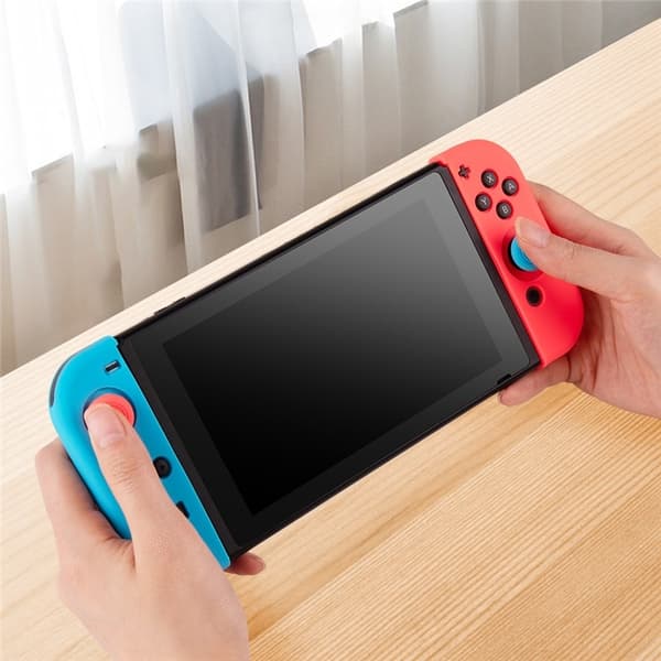 Silikonfodral Skal Kompatibel med Nintendo Switch + tumgreppsskydd fodral - blå Blå
