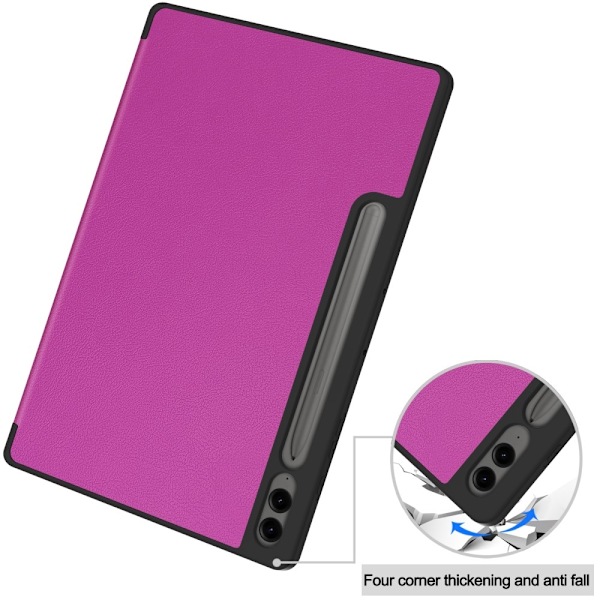Trifoldet stativ Smart Taske til Samsung Galaxy Tab S10+ (S10 Plus) Purple