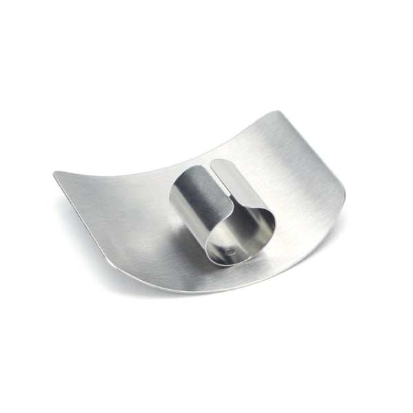 Stainless Steel Finger Guard for Safe Cutting Vegetables Fruit Silver chrome