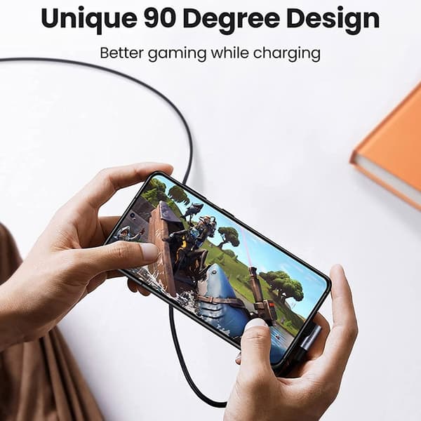 UGREEN 2m 100W snabbladdning sladd kabel USB - C datakabel böjd Svart