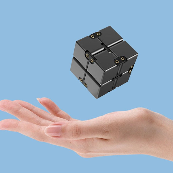 Fidget Toy Infinite Cube Stressaflastende Flip-blok - Blå Blue