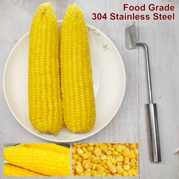 Corn Cob Husker Manuel Corn Stripper Skovl Corn Cob Skræller Silver