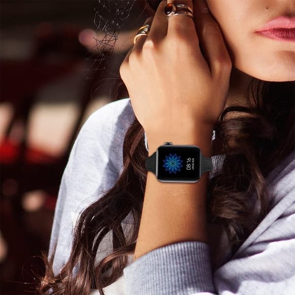 18mm ægte læder urremme til Xiaomi Mi Watch - sort Black