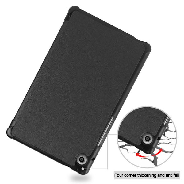 Tri-fold Stand Case for Huawei MatePad T8 - Black Black