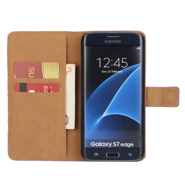 Samsung Galaxy S7 Edge plånboksfodral SVART Svart