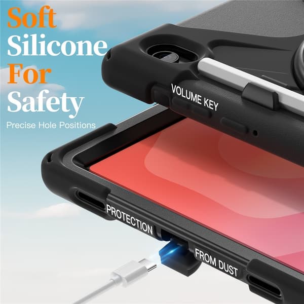 Til Samsung Galaxy Tab S11 Kraftigt skaletui Black