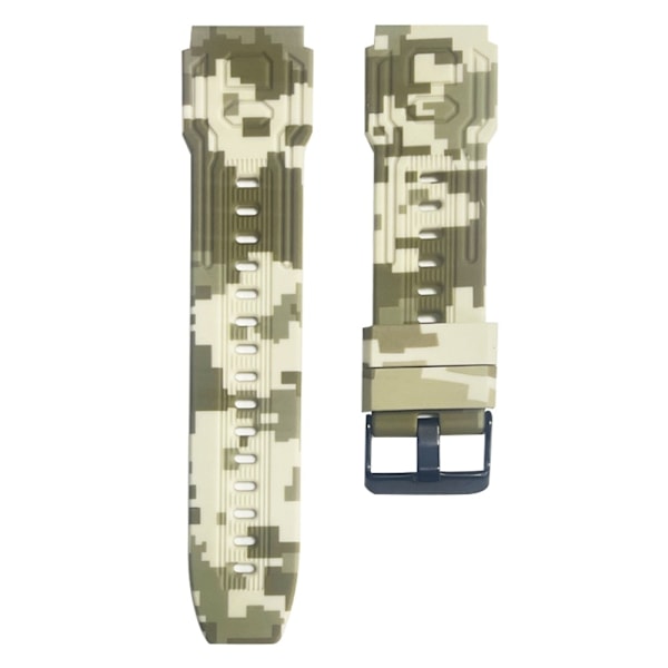 Armbånd for Garmin Fenix ​​7 / 7 Pro / 6 / 5 22mm Silikon - Militærgul Green yellow