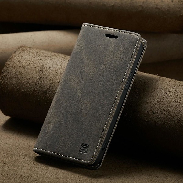 AUTSPACE A01 Retro lompakkokotelo iPhone 13 Mini - Ruskea Brown