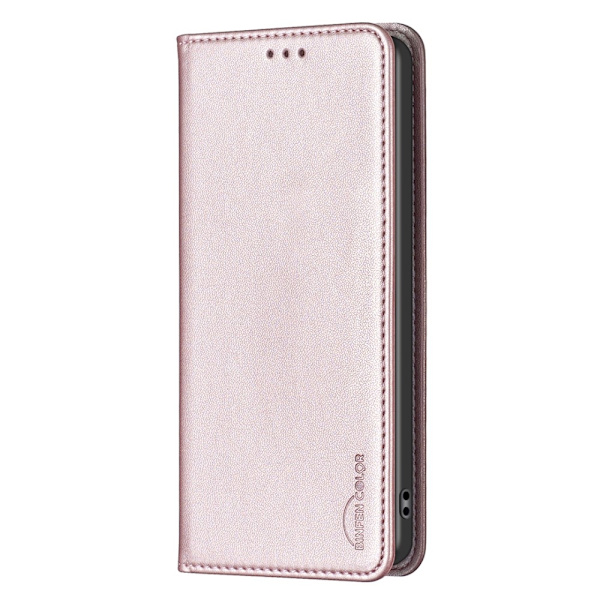 BINFEN COLOR Til Google Pixel 8a Etui PU Læder Telefoncover Pink gold