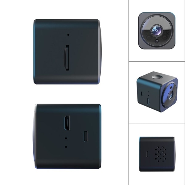 AS02 Mini Spy Camera Wireless Wifi IP Home Security Cam HD 1080P Black