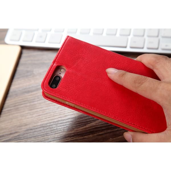 CMAI2 Litchi Lommebok - cover til iPhone 7 Plus - Rød Red