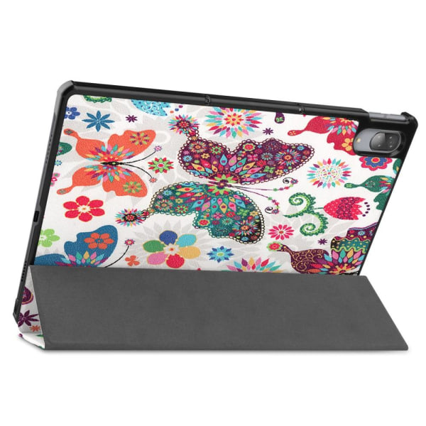 Trifoldet stativdæksel til Lenovo Tab P11 Pro TB-J706F - Butterfly Multicolor