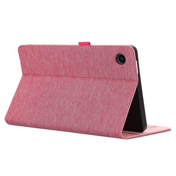 Samsung Galaxy Tab A9+ Tabletetui Dækstofstruktur Pink