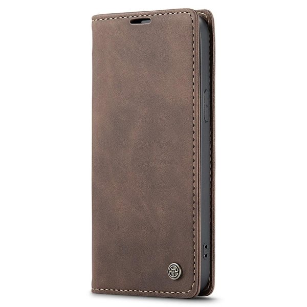 CASEME Retro tegnebog taske til iPhone 13 Pro - Kaffe Brown