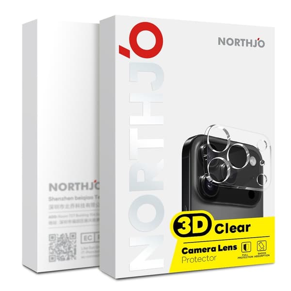 NORTHJO iPhone 17 Pro Kameralinssin Suojus Transparent