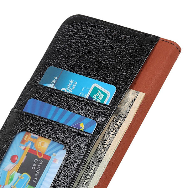 Textured Split Leather Wallet Case for Huawei P Smart Z - Black Black
