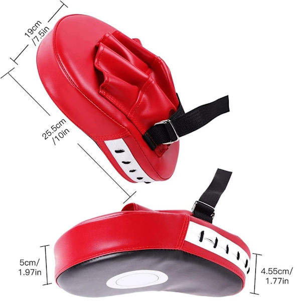 WOSWEIR 2 stk Boksning Karate Taekwondo Muay Thai Mitsar udstyr Mitsar Pads Red