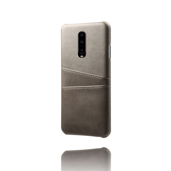 OnePlus 7 Pro Double Card Slots Coated PC Cell Phone Case - Grå Grey