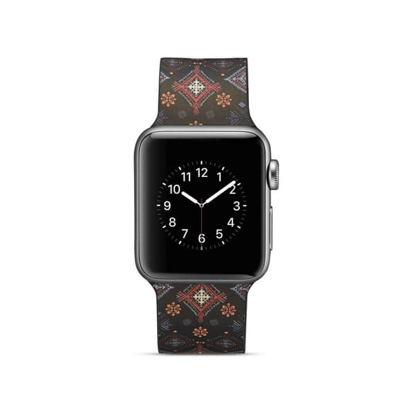 Silikon klokkerem til Apple Watch 4 44mm, 3/2/1 42mm - Blomster Multicolor
