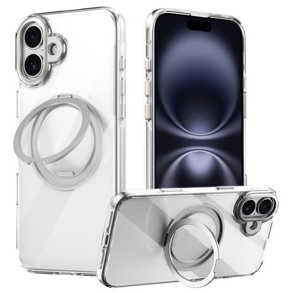 Mobildeksel til iPhone 17 kompatibelt med MagSafe med støtte TPU PC bakdeksel Transparent