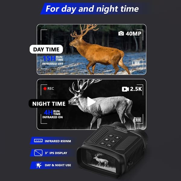HD - videokiikarit Night Vision suojalasit Metsästyskamera Green